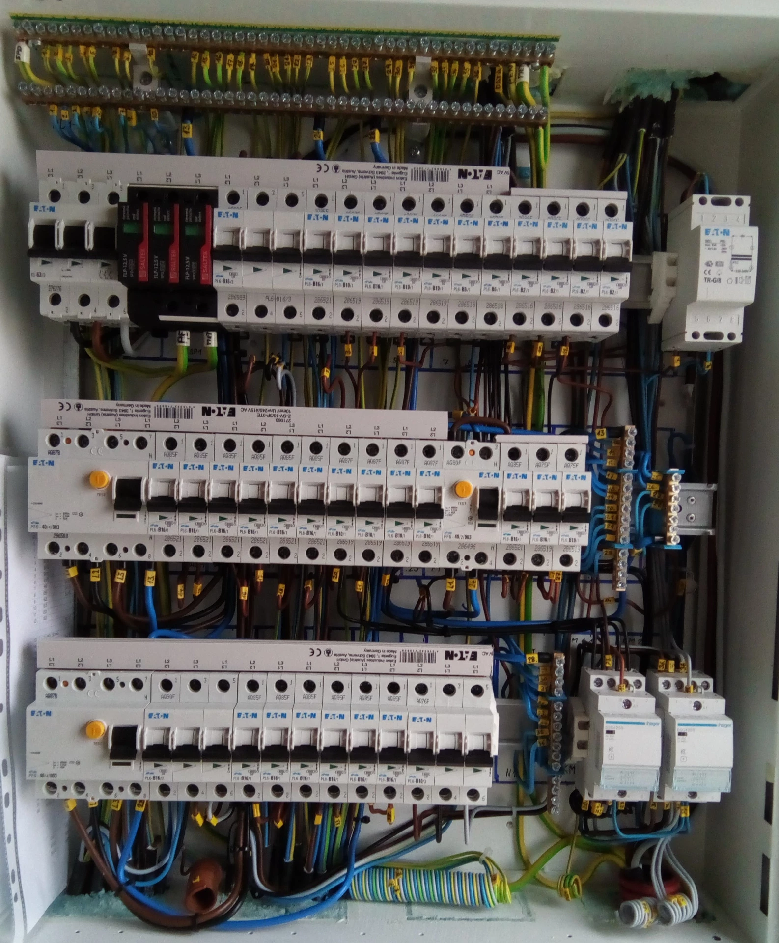 Rozvaděč – ukázka práce elektroinstalace
